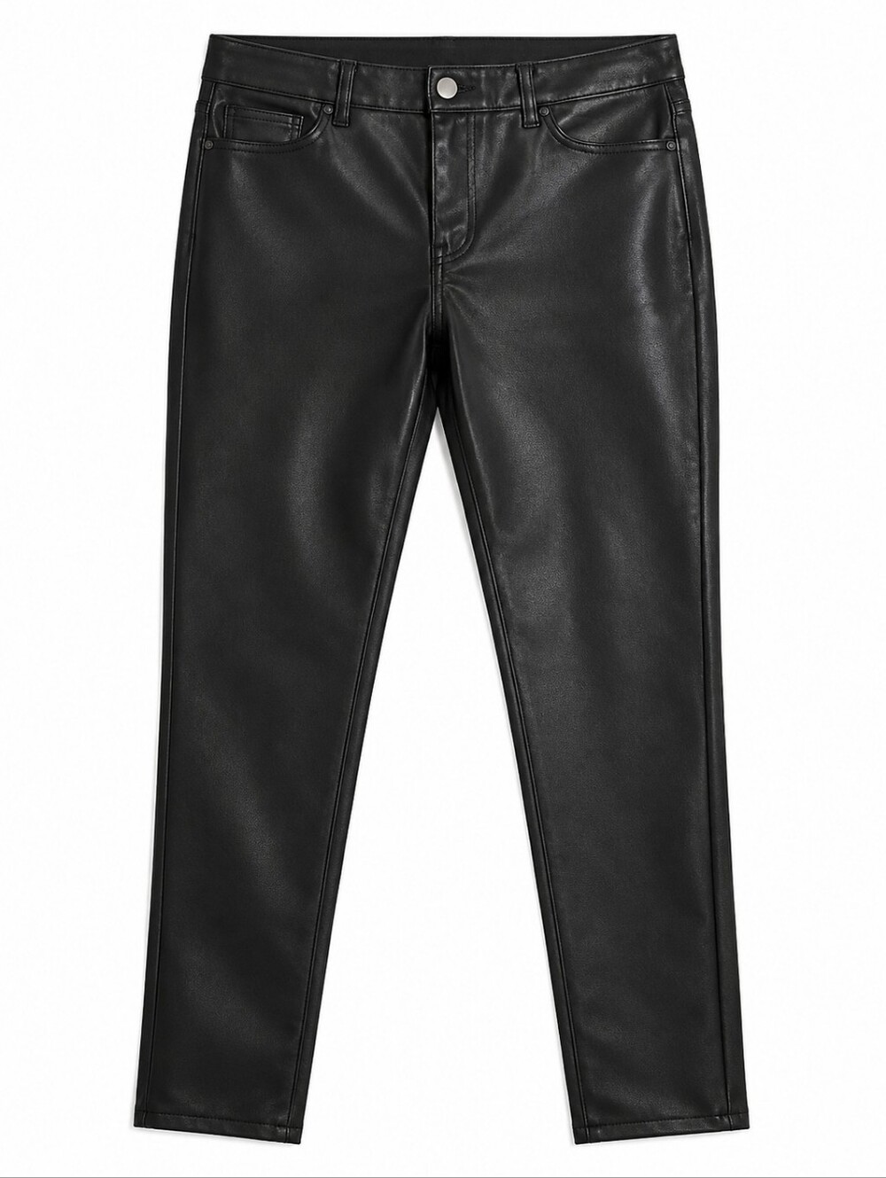 Le Chateau Women's Shiny Black Skinny Jeans Size 18